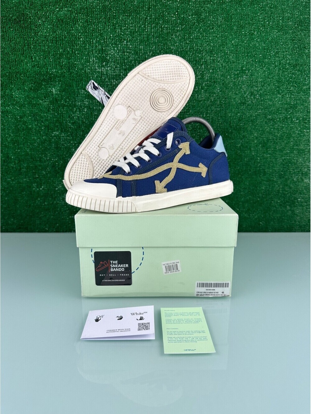 Size 40EU/7US - Off-White Vulcanized Low 'Blue'